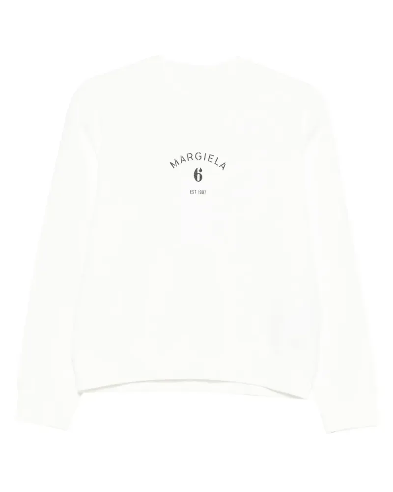Maison Margiela logo-print sweatshirt - Weiß Weiß