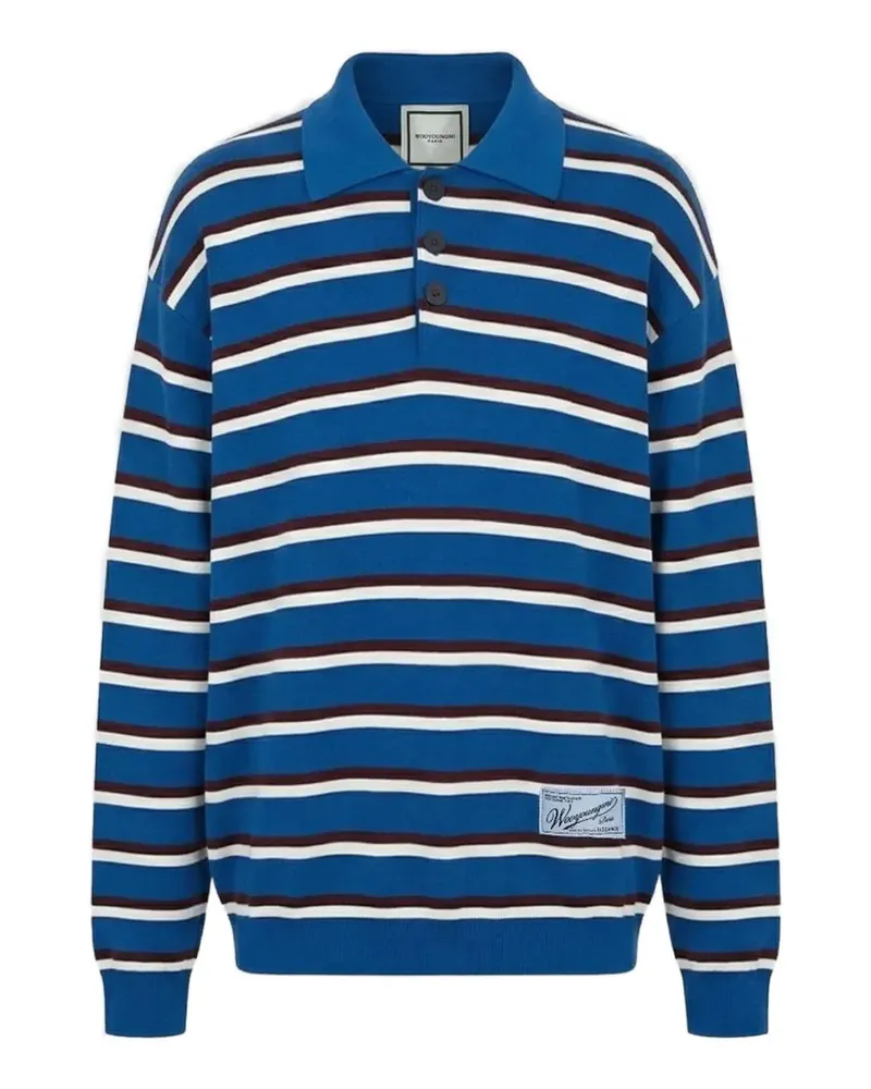 Wooyoungmi striped polo shirt - Blau Blau