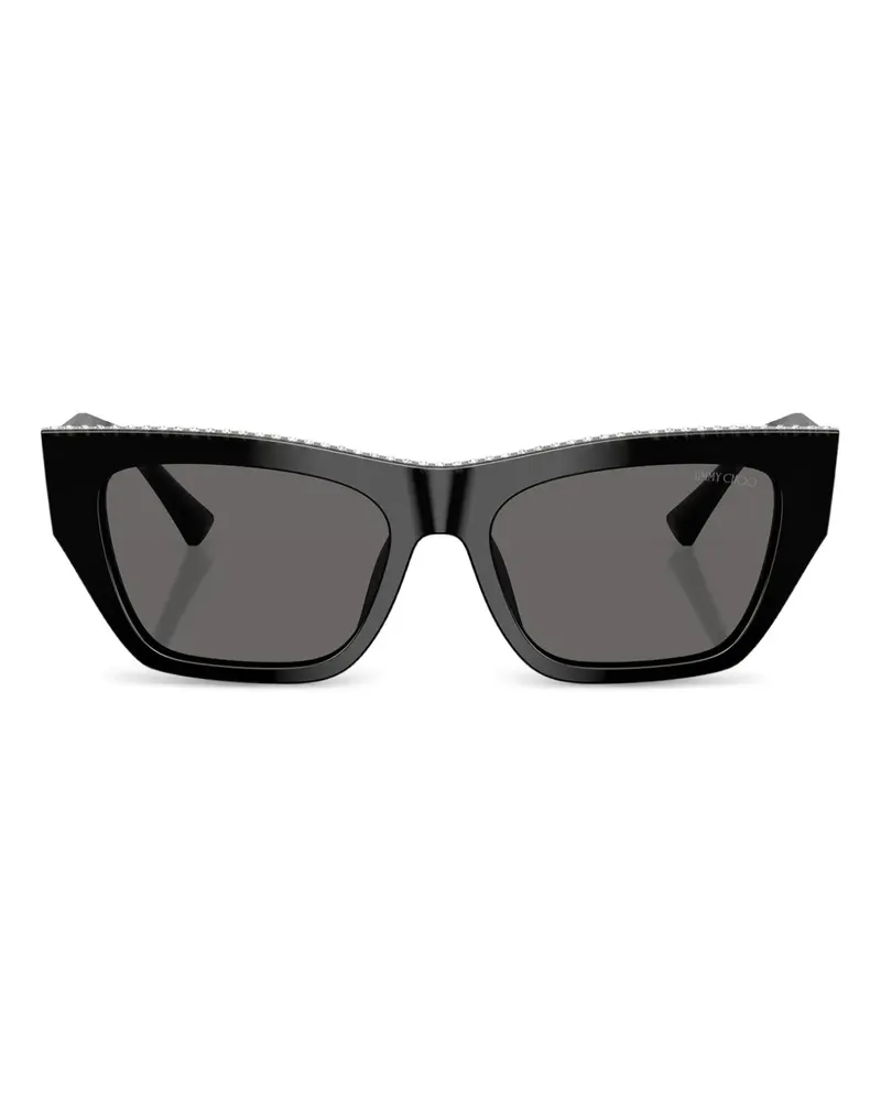 Jimmy Choo Sonnenbrille mit Kristallen - Schwarz Schwarz