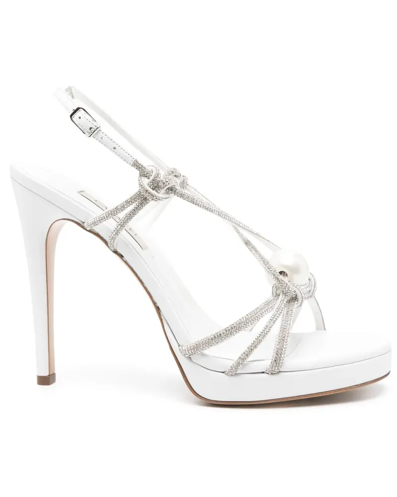 Casadei Sandalen in Metallic-Optik - Silber Silber