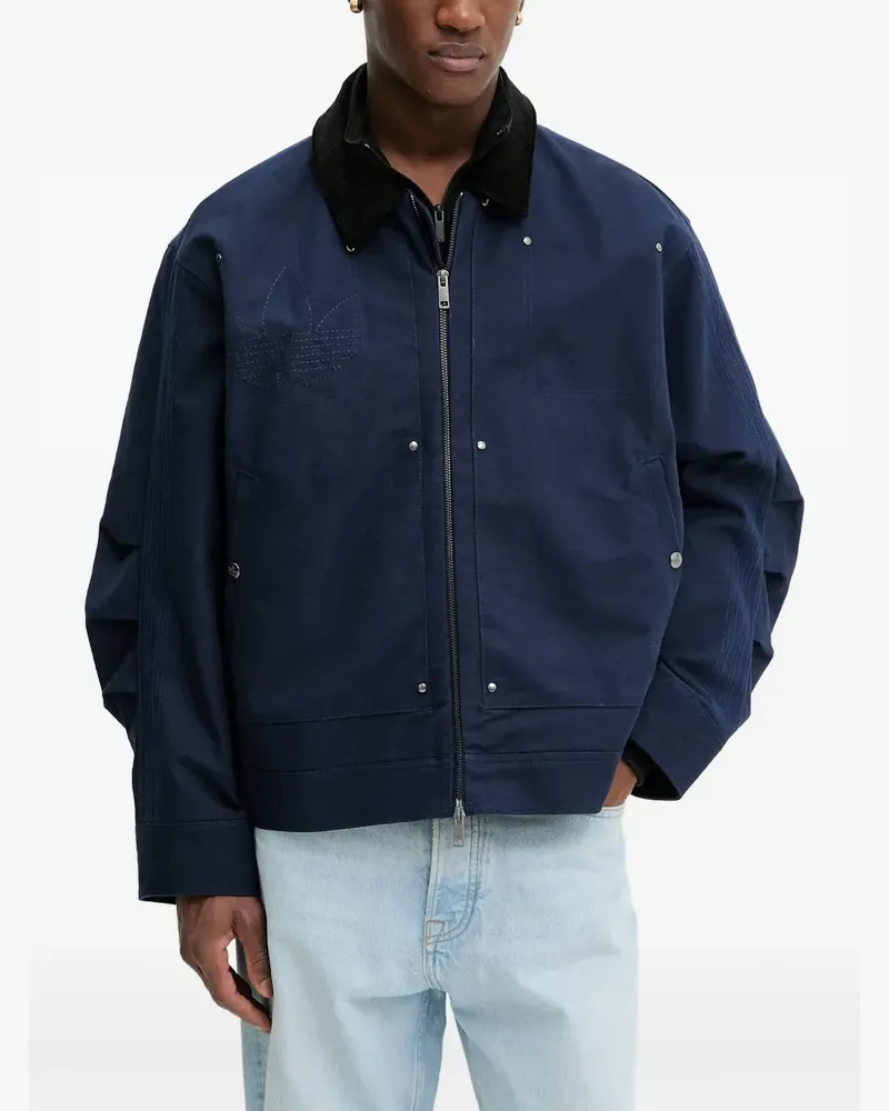 adidas embroidered appliqué jacket - Blau Blau