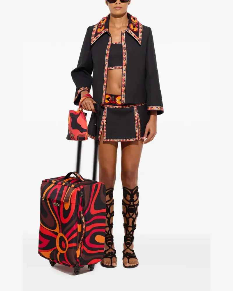 Emilio Pucci cotton jacket with embroidered collar - Schwarz Schwarz