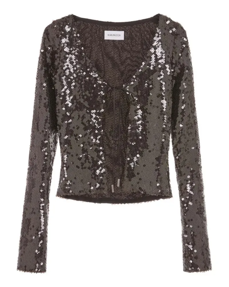 16ARLINGTON Elin paillette-embellished cardigan - Schwarz Schwarz