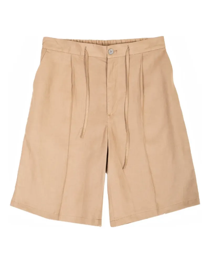 Hevò Torrelapillo pleated drawstring shorts - Nude Nude