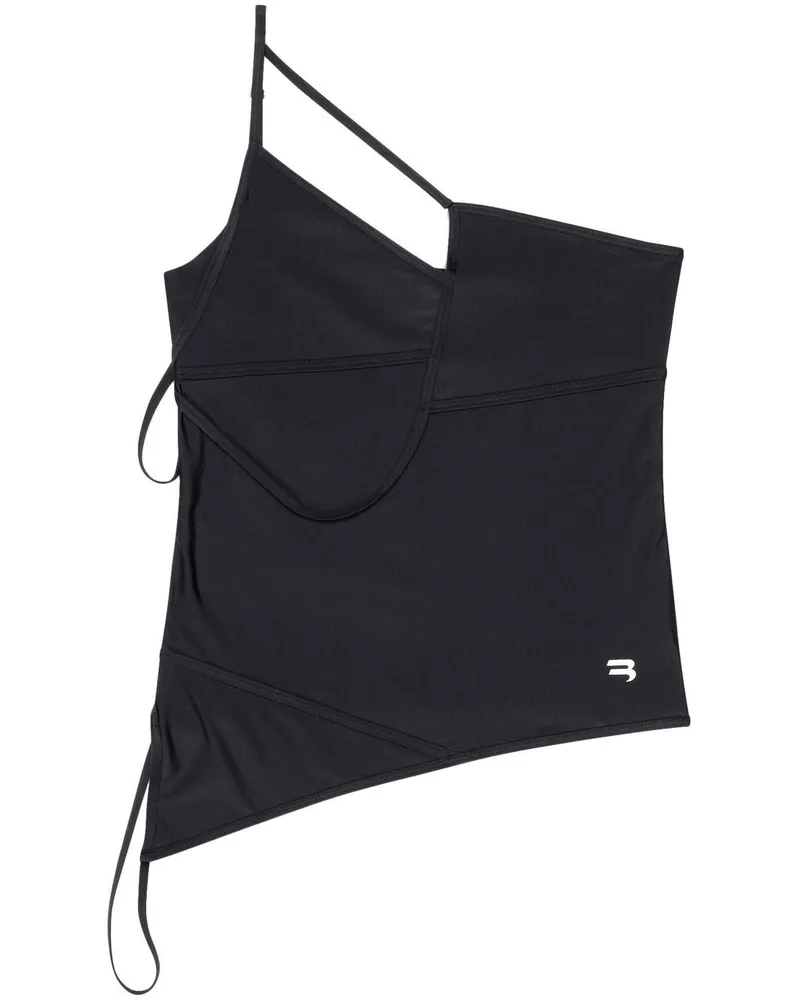 Balenciaga Asymmetrisches Top - Schwarz Schwarz