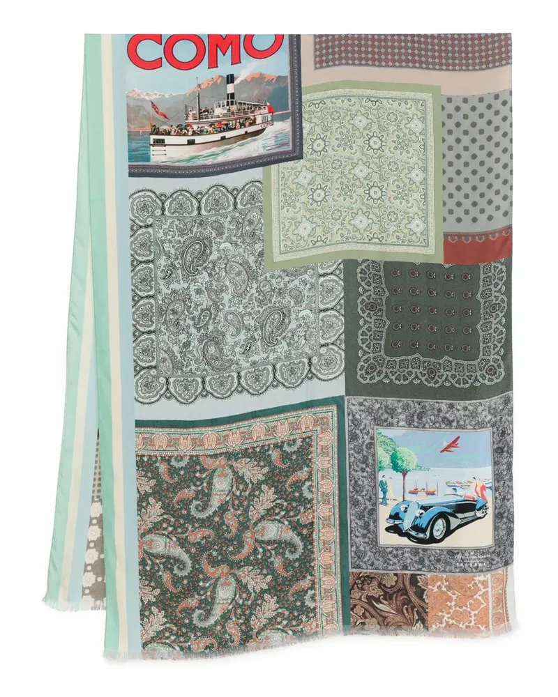 Pierre-Louis Mascia Schal im Patchwork-Look - Grau Grau