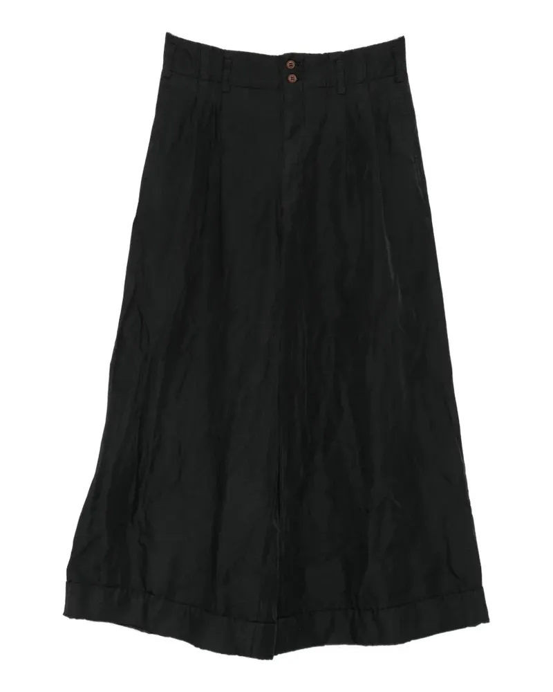 Comme des Garçons crinkled wide-leg trousers - Schwarz Schwarz