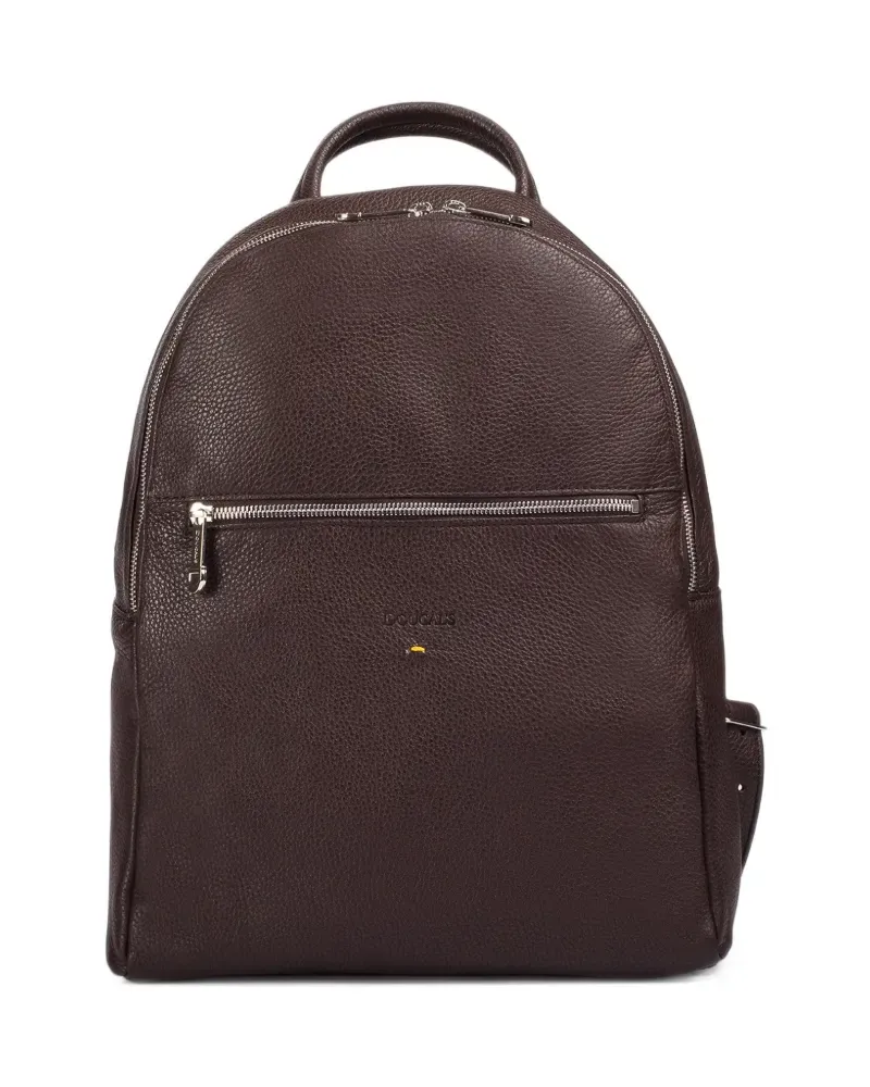 Doucal´s grained leather backpack - Braun Braun