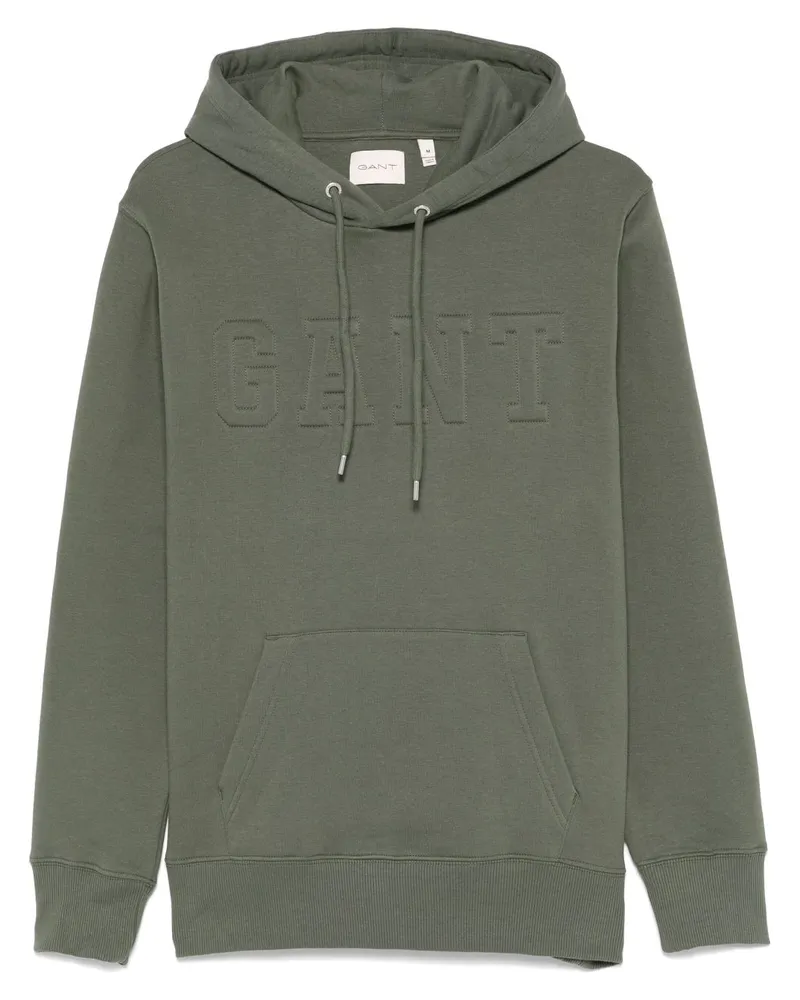 Gant Hoodie mit Logo-Prägung GrüN