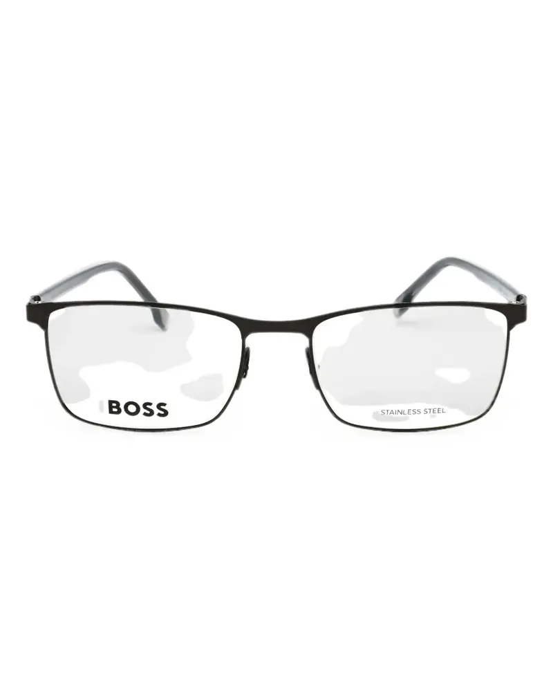 HUGO BOSS rectangle-frame glasses - Schwarz Schwarz