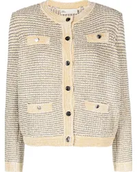 Tory Burch Gestreifter Cardigan Nude