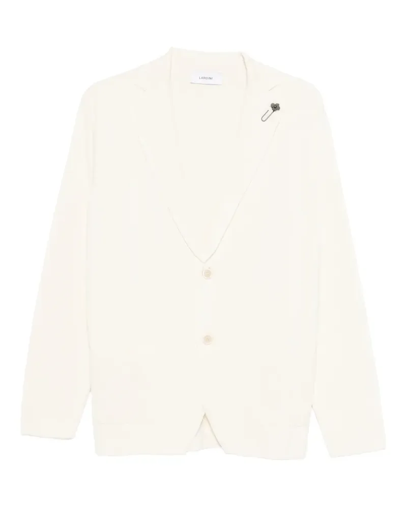 LARDINI single-breasted knitted blazer - Weiß Weiß
