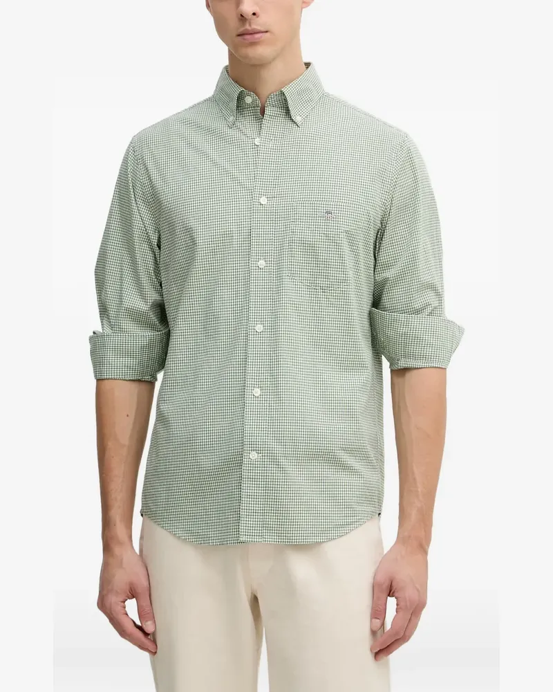 Gant gingham-check button-down shirt - Grün Grün