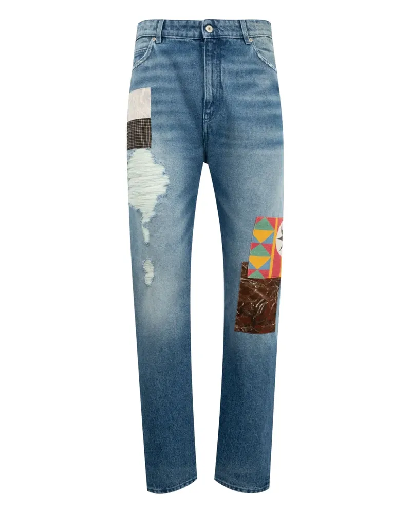 Loewe Jeans mit Patchwork-Detail - Blau Blau