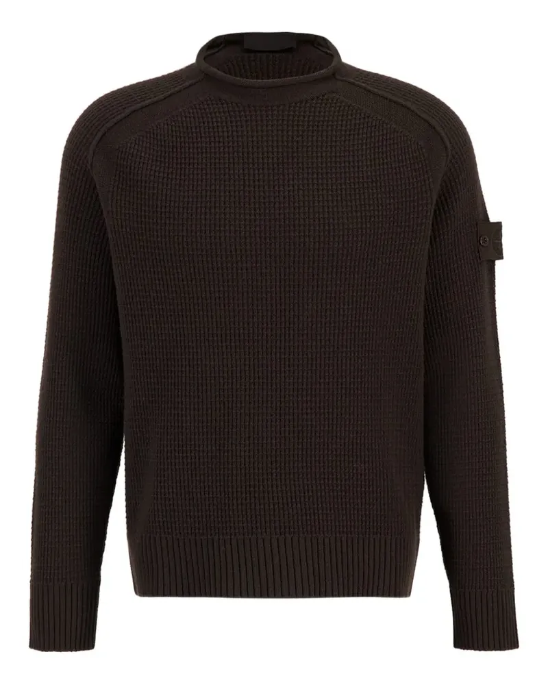Stone Island Pullover mit Waffelstrick-Muster - Braun Braun