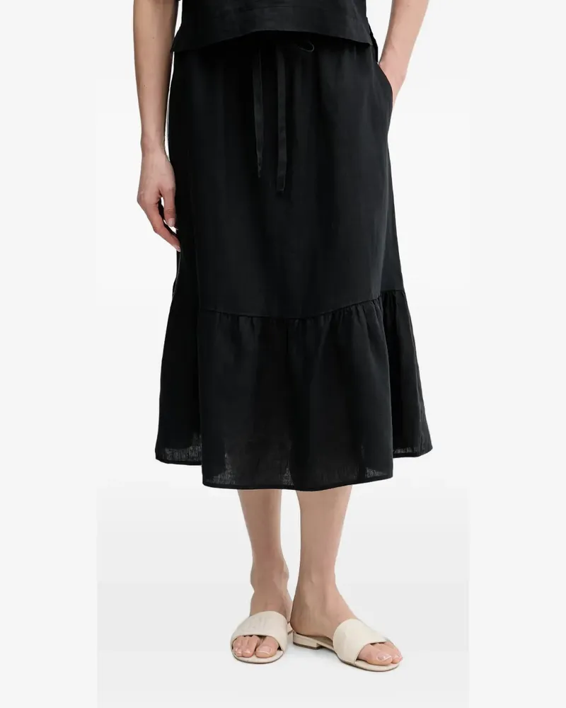 DKNY ruffled drawstring skirt - Schwarz Schwarz