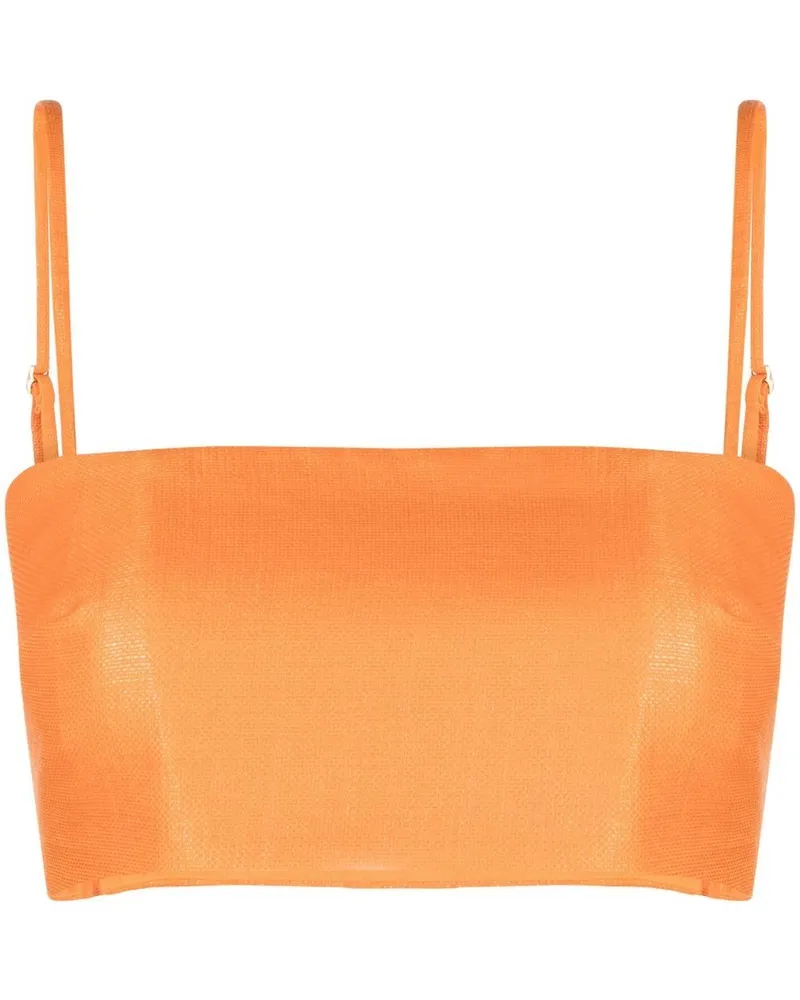 Cult Gaia Tereza Cropped-Top - Orange Orange