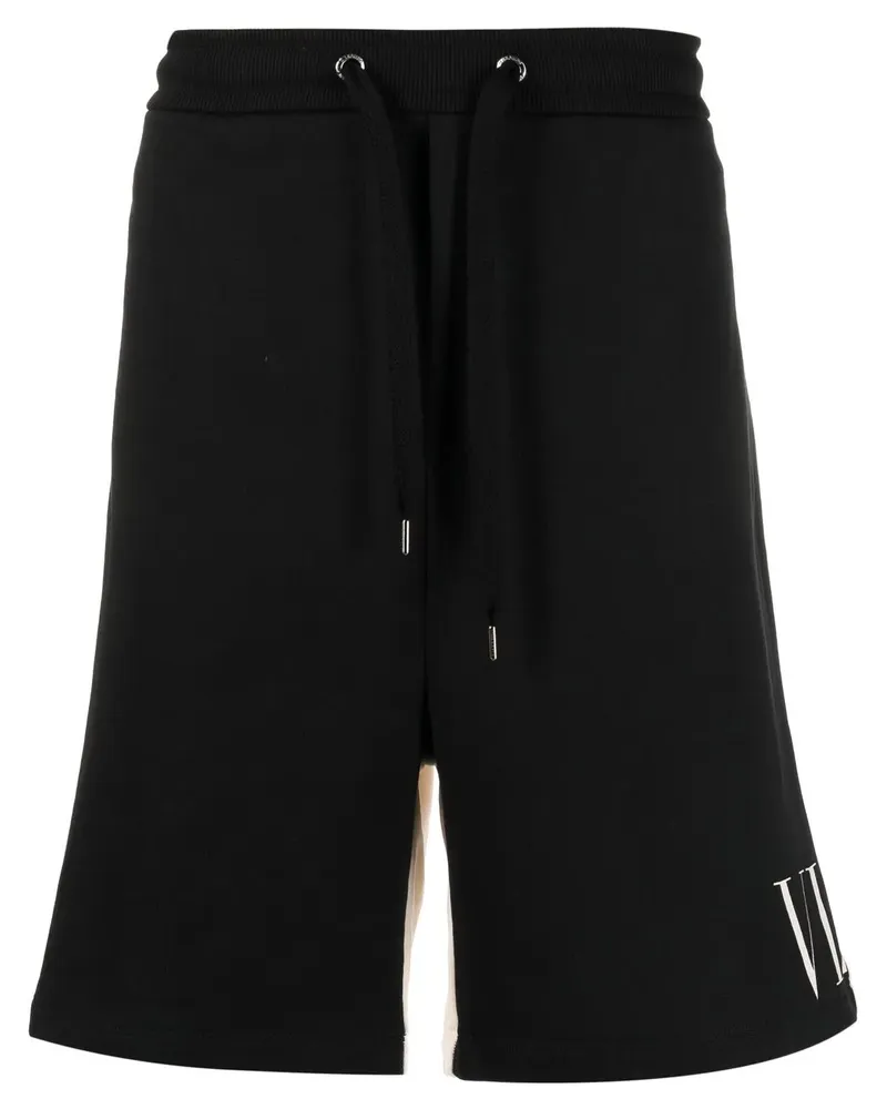 Valentino Garavani Zweifarbige VLTN Joggingshorts - Schwarz Schwarz