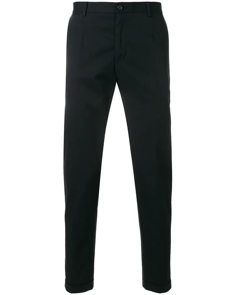 Dolce & Gabbana Chino mit Logo-Schild - Schwarz Schwarz