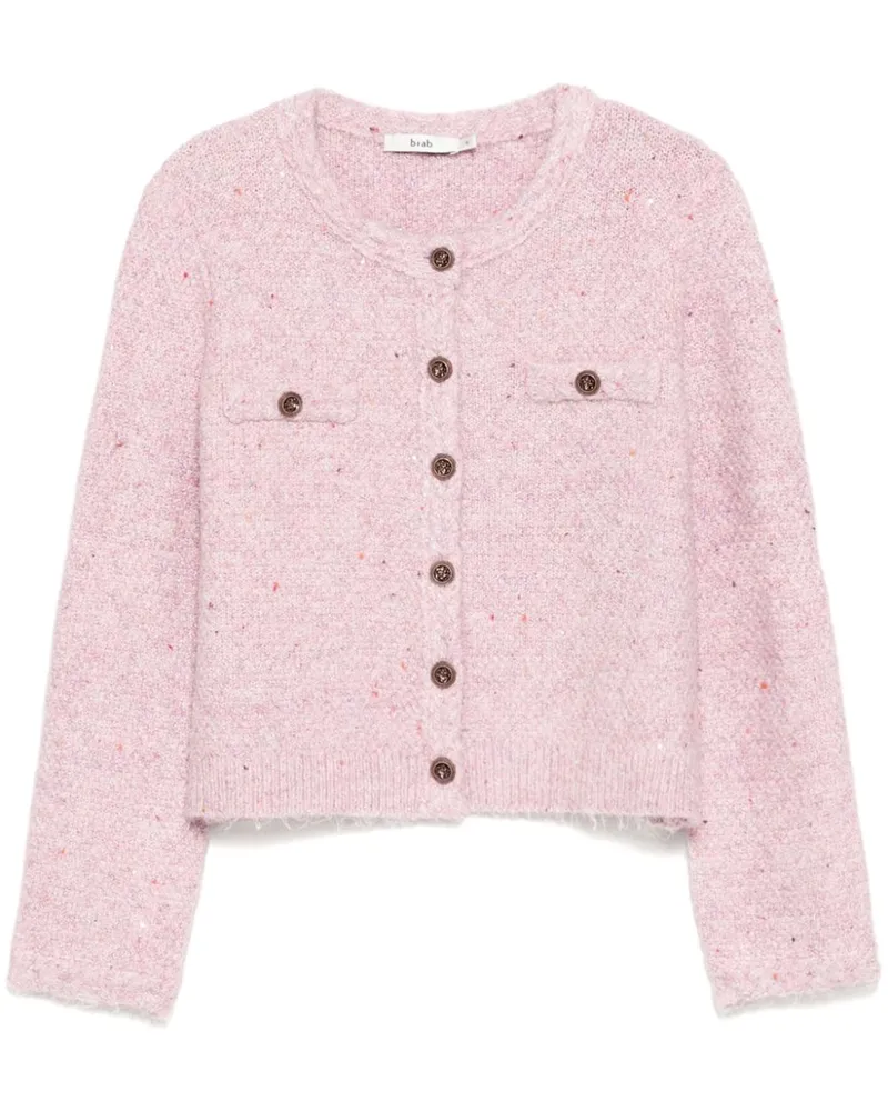 b+ab Cardigan mit Rundhalsausschnitt - Rosa Rosa