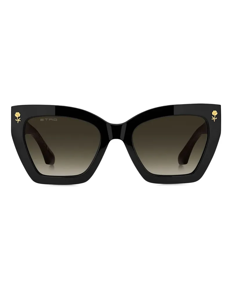 Etro Gestreifte Sonnenbrille - Schwarz Schwarz