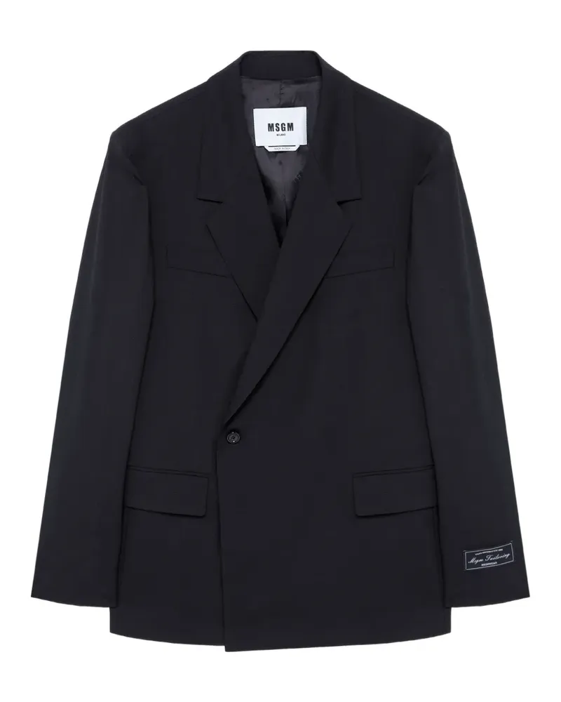 MSGM Cabanjacke mit Logo-Patch - Schwarz Schwarz