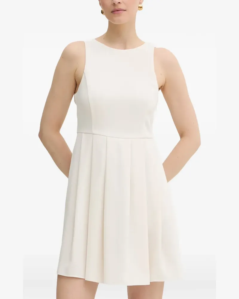 Armani Exchange pleated sleeveless mini dress - Weiß Weiß