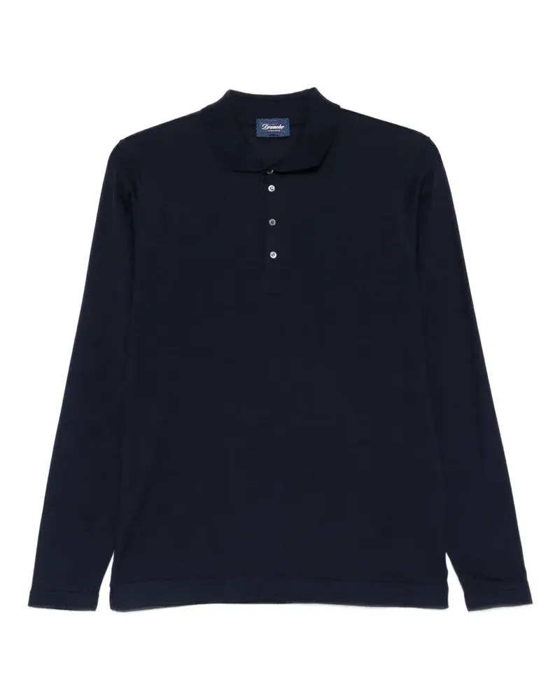 Drumohr  navy polo shirt - Blau Blau