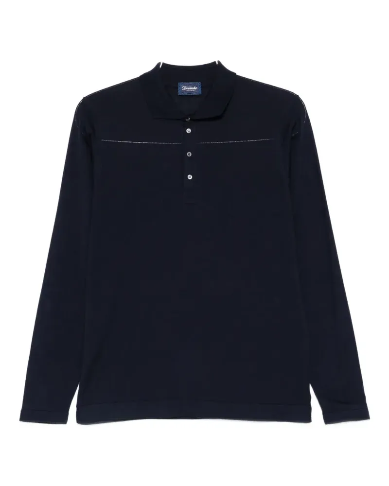 Drumohr  navy polo shirt - Blau Blau
