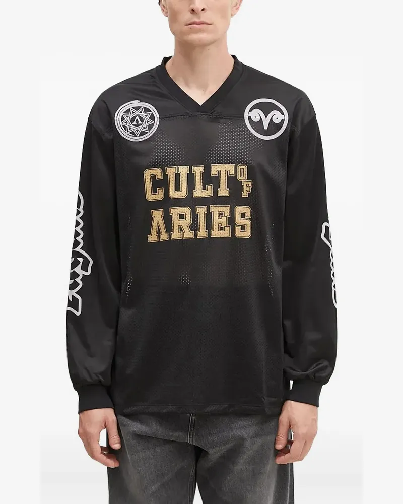 Aries Langärmeliger Jersey mit Mesh-Einsatz - Schwarz Schwarz