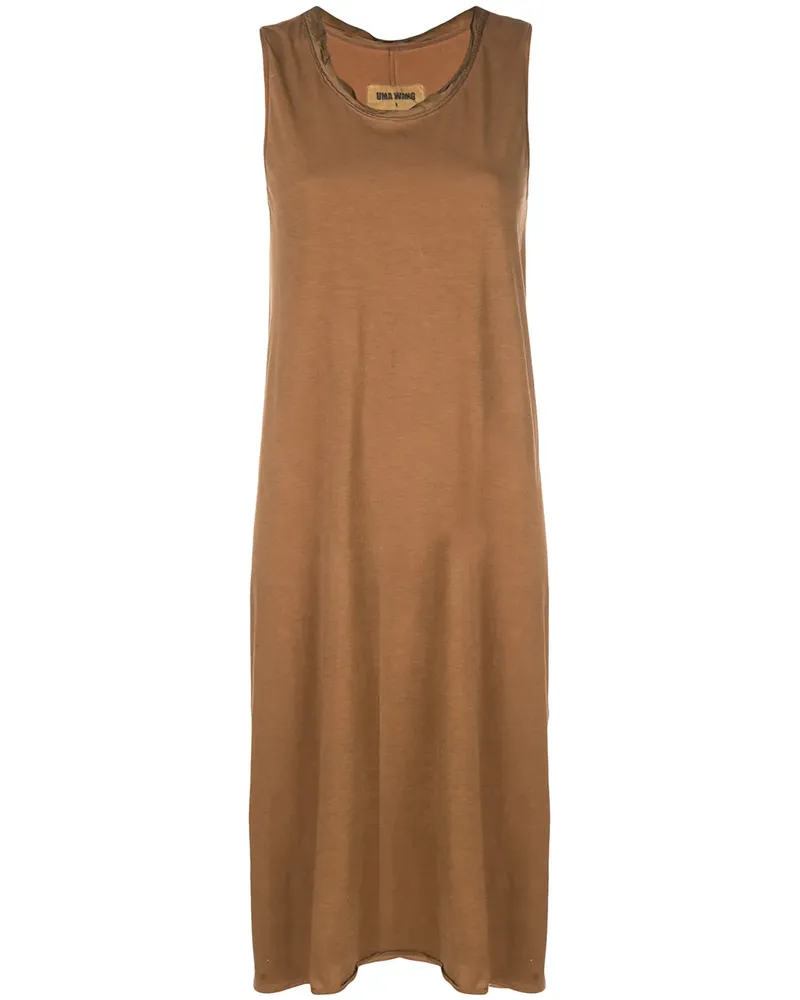 Uma Wang Ärmelloses Jersey-Kleid - Braun Braun