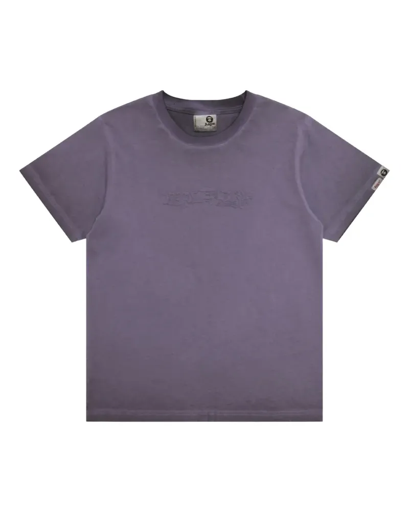 BAPE T-Shirt mit Logo-Prägung - Violett Violett