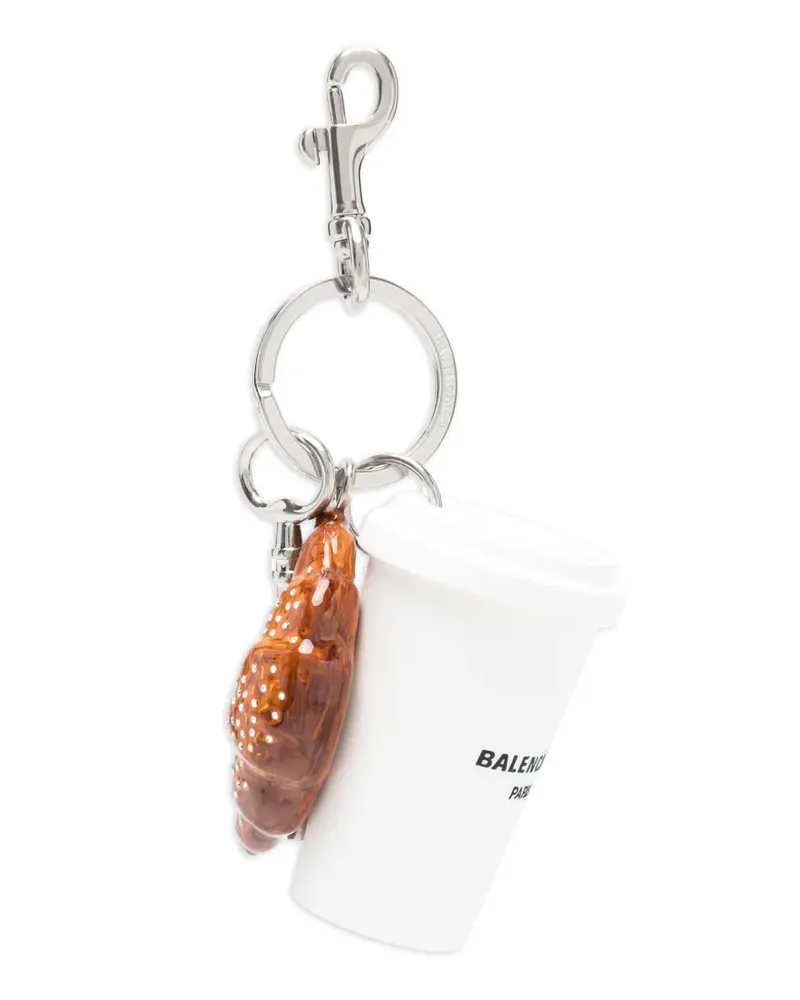 Balenciaga Schlüsselanhänger mit Kaffeetasse - Weiß Weiß