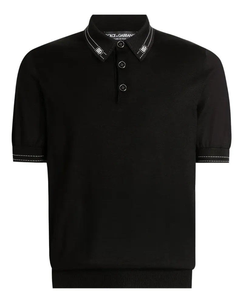 Dolce & Gabbana short-sleeve polo shirt - Schwarz Schwarz