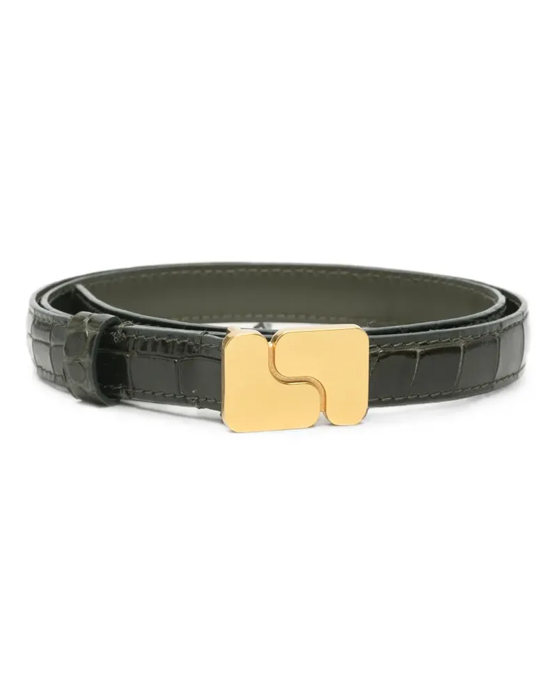 Soeur mini Ninon croc-effect leather belt - Grün Grün
