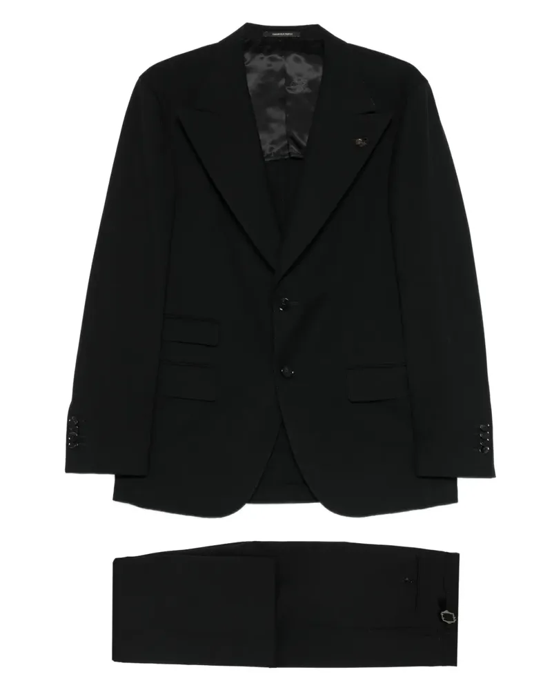 Luigi Bianchi Mantova single-breasted notched-lapel suit - Schwarz Schwarz