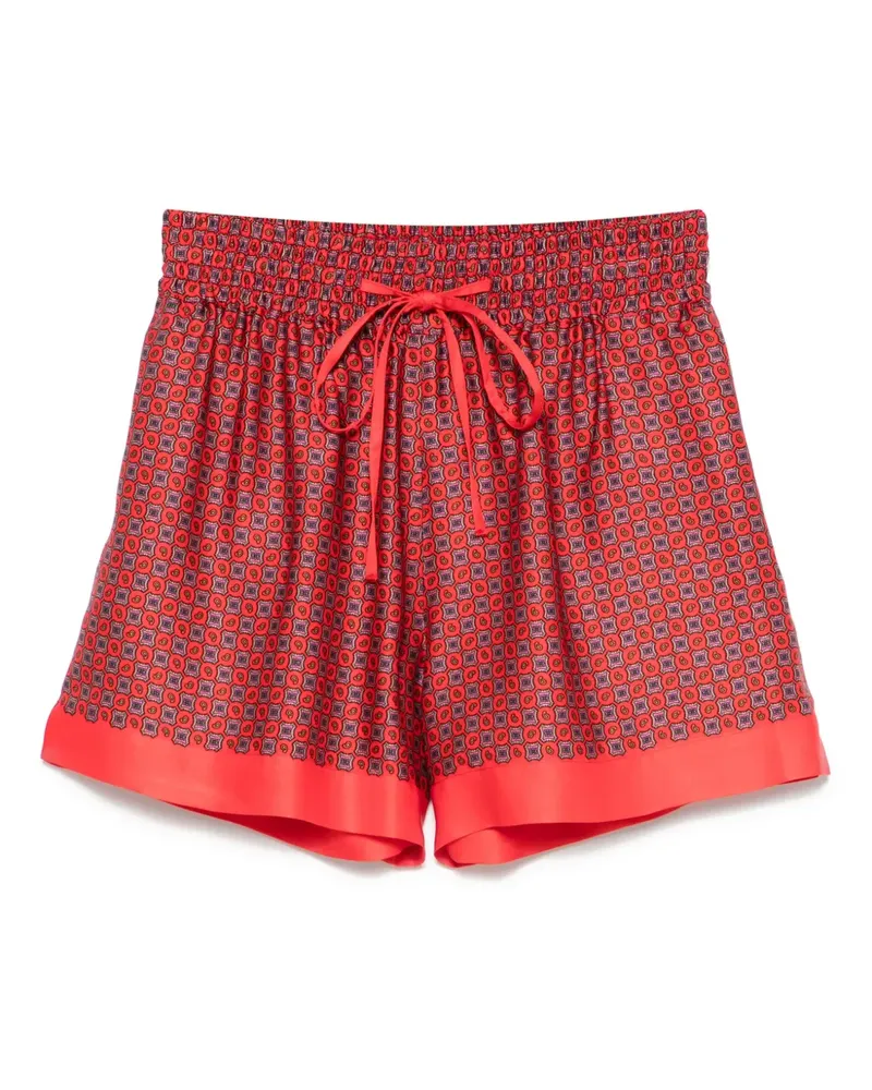 Sandro Shorts mit geometrischem Print - Rot Rot