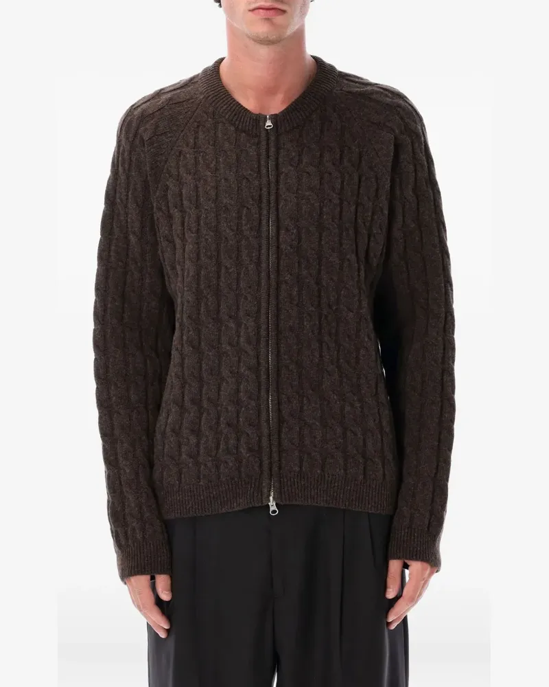 Mfpen cable-knit zip cardigan - Braun Braun
