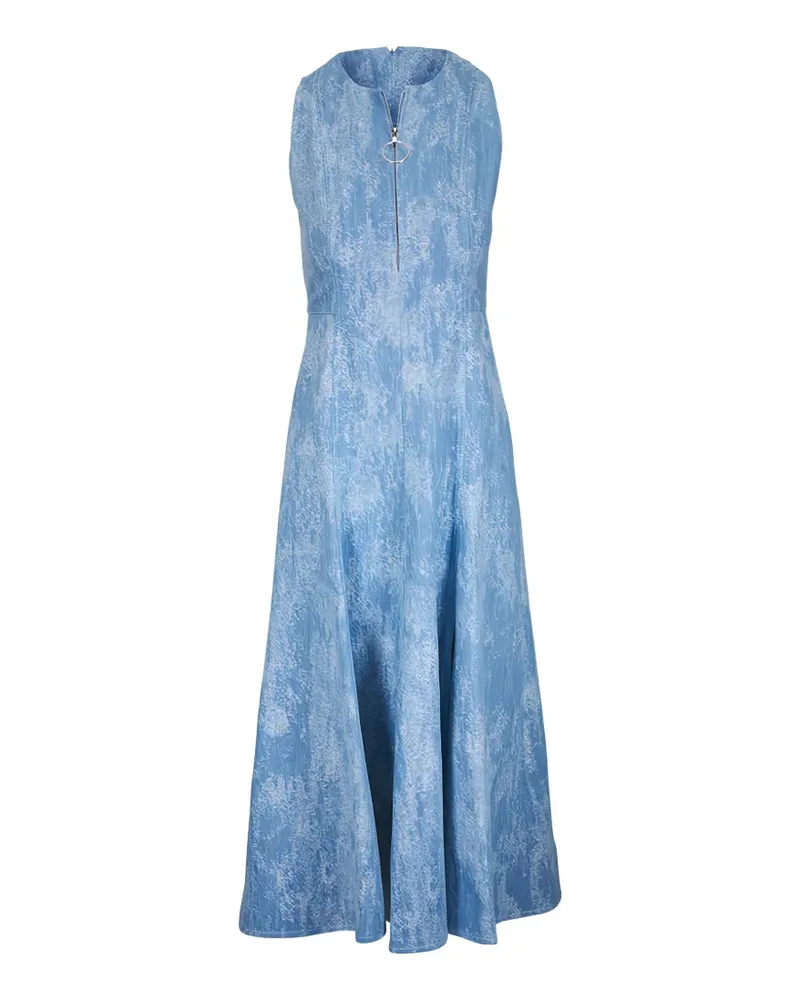 Akris washed denim jacquard midi dress - Blau Blau
