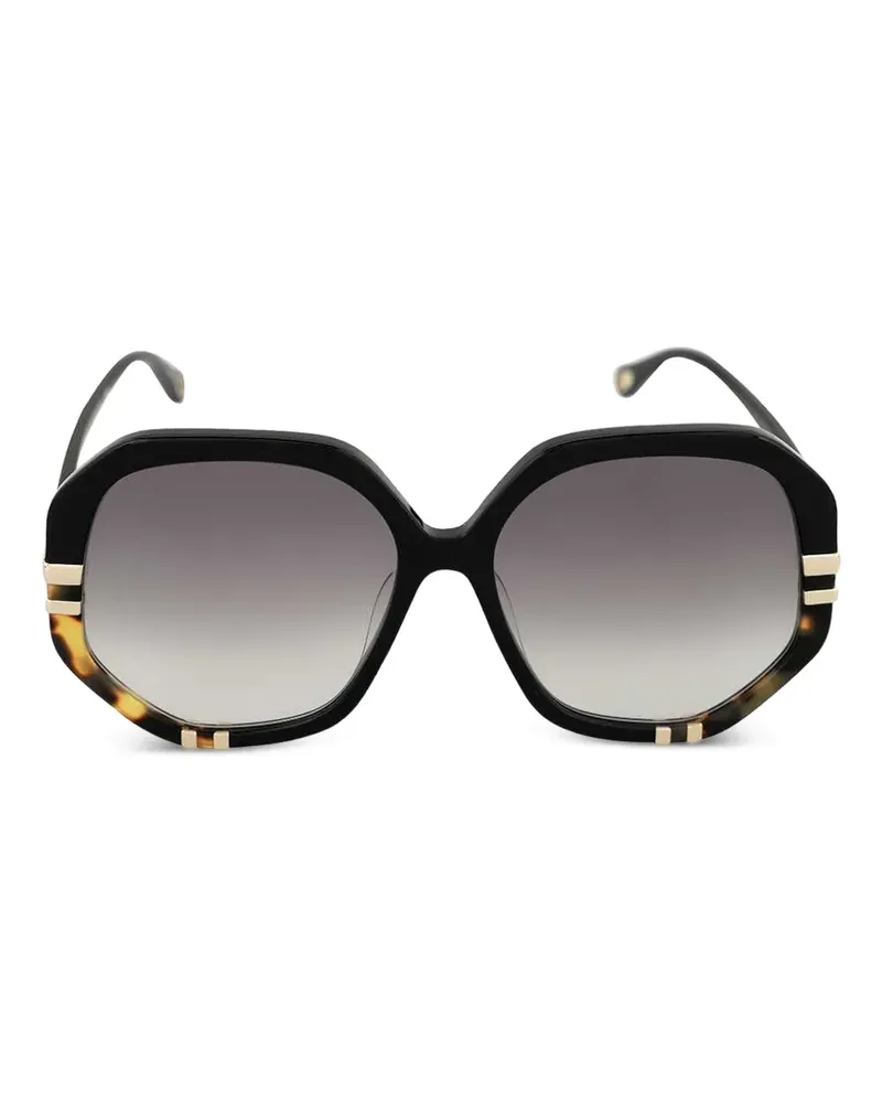 Chloé Sonnenbrille mit geometrischem Gestell - Schwarz Schwarz