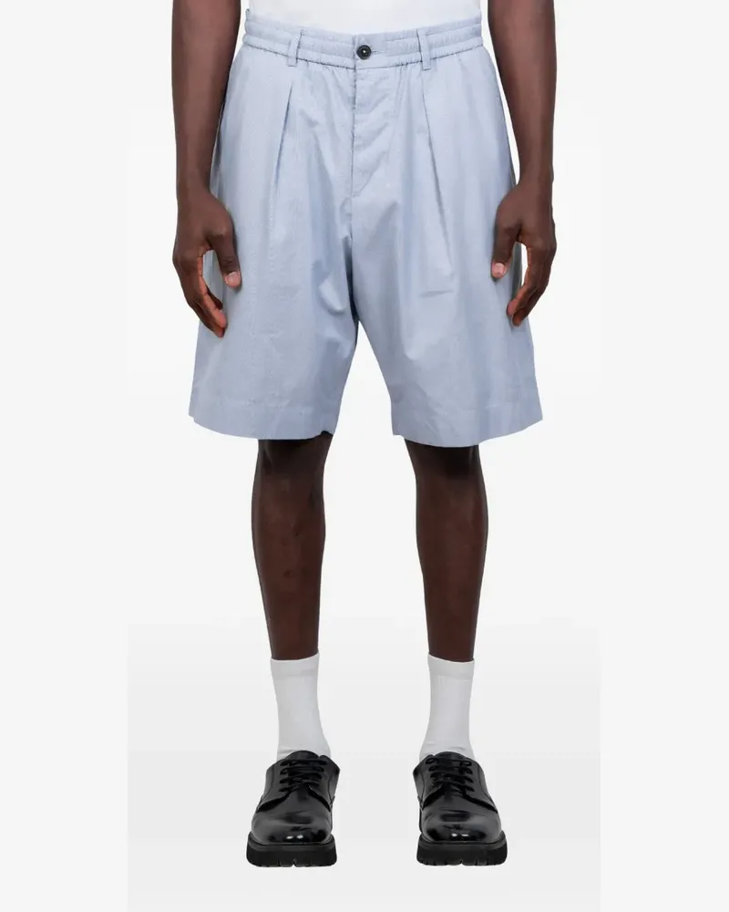 Universal Works Shorts mit Bundfalten - Blau Blau