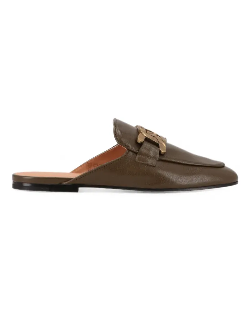 TOD'S Mules mit Kettendetail - Grün Grün