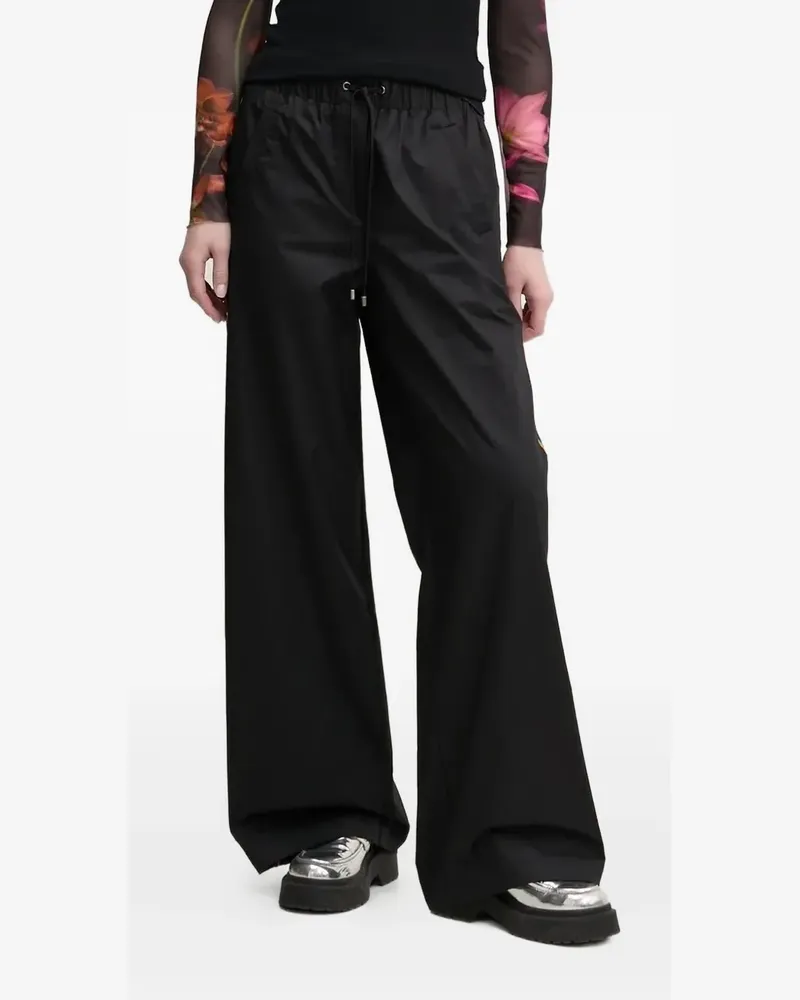 Desigual Palazzohose mit Streifen - Schwarz Schwarz