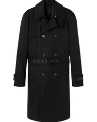 Versace Trenchcoat mit Logo-Patch Schwarz