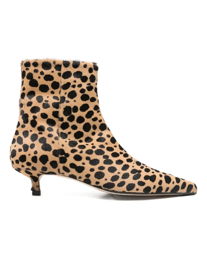 aeyde Sofie Leo print ankle boots - Nude Nude