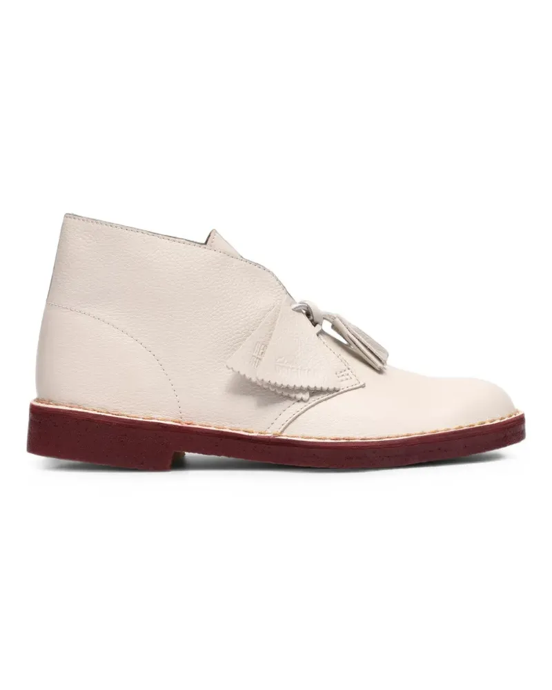 Clarks Desert Stiefel aus gekörntem Leder - Nude Nude