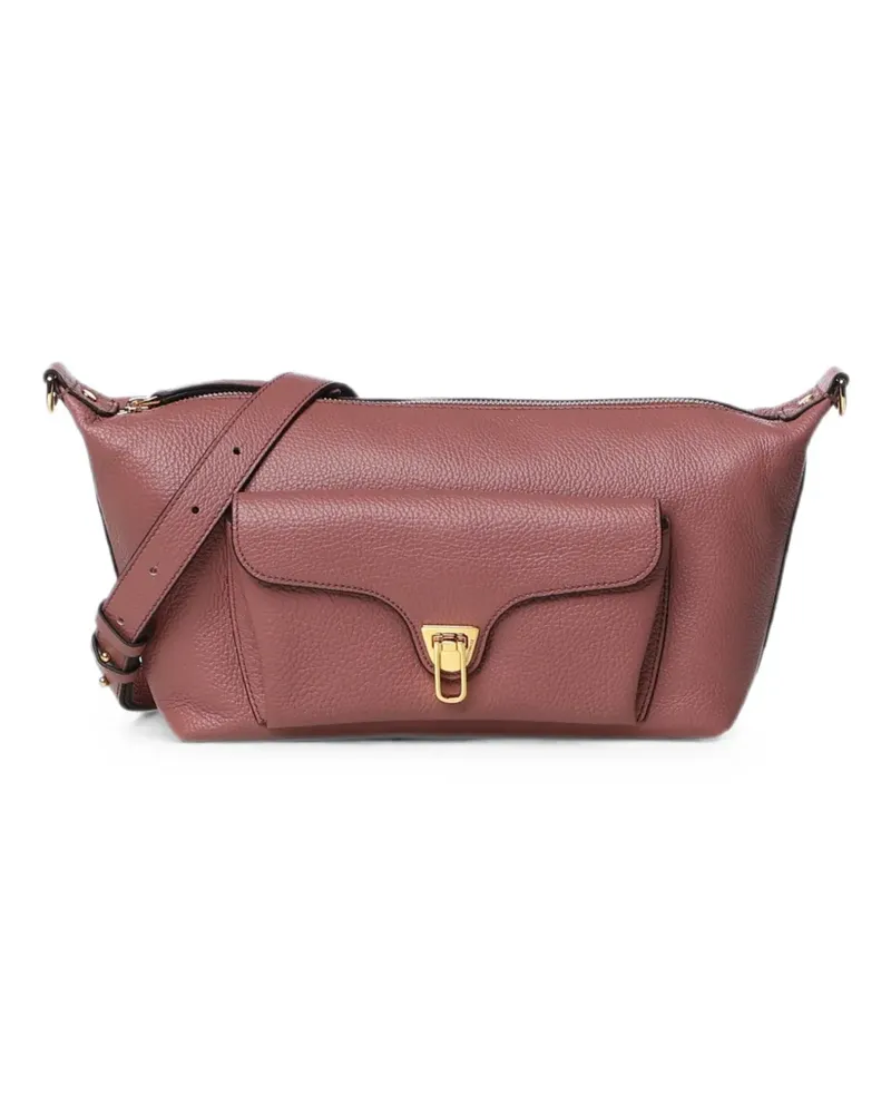 Coccinelle medium Beat Generation grained leather shoulder bag - Rosa Rosa