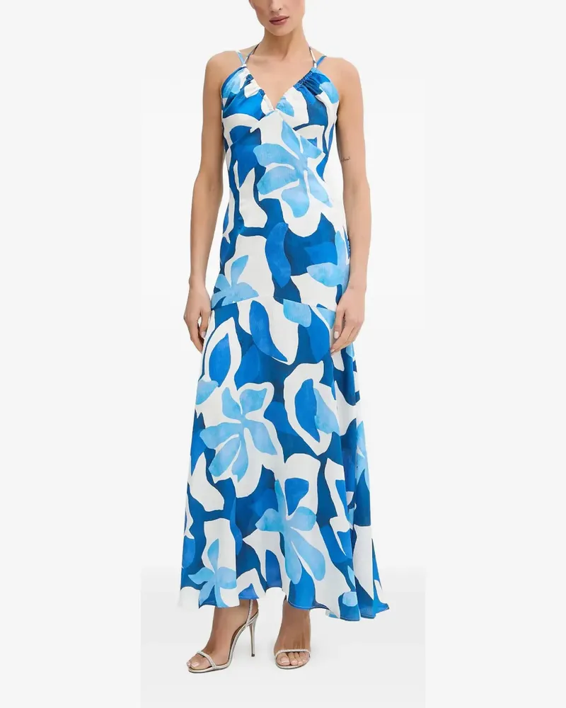 Morgan floral-print maxi dress - Blau Blau