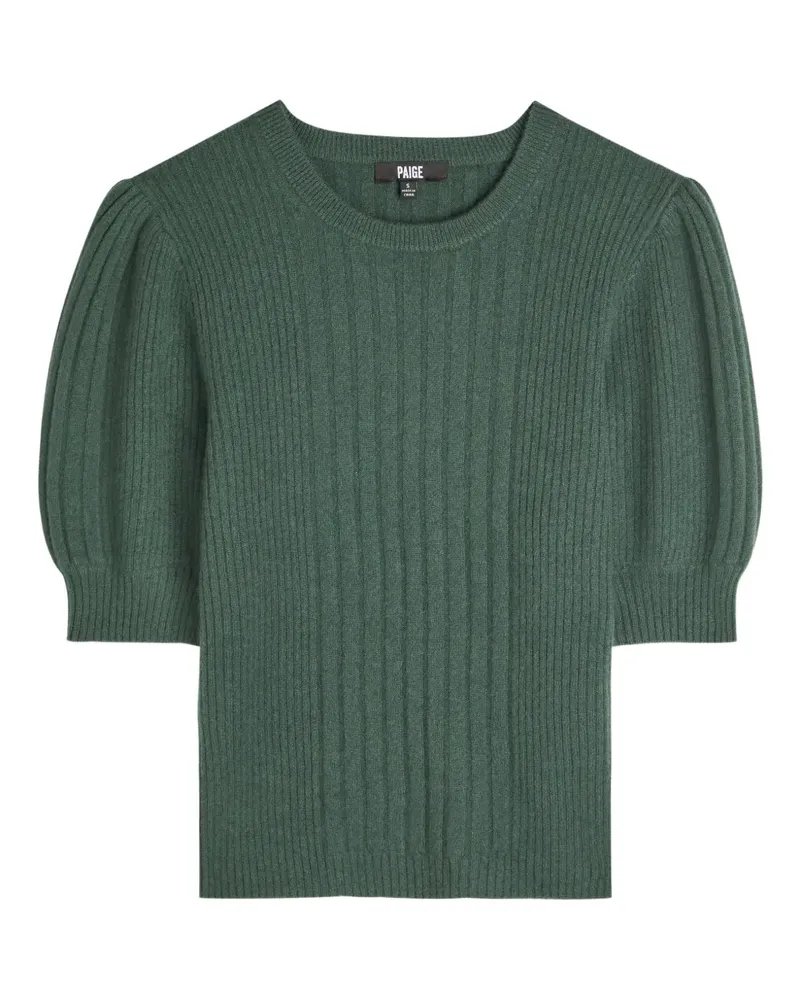 Paige Kato ribbed puff-sleeve top - Grün Grün