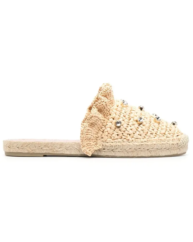 RED Valentino Espadrilles mit Kristallen - 0NE NATURALE 0ne